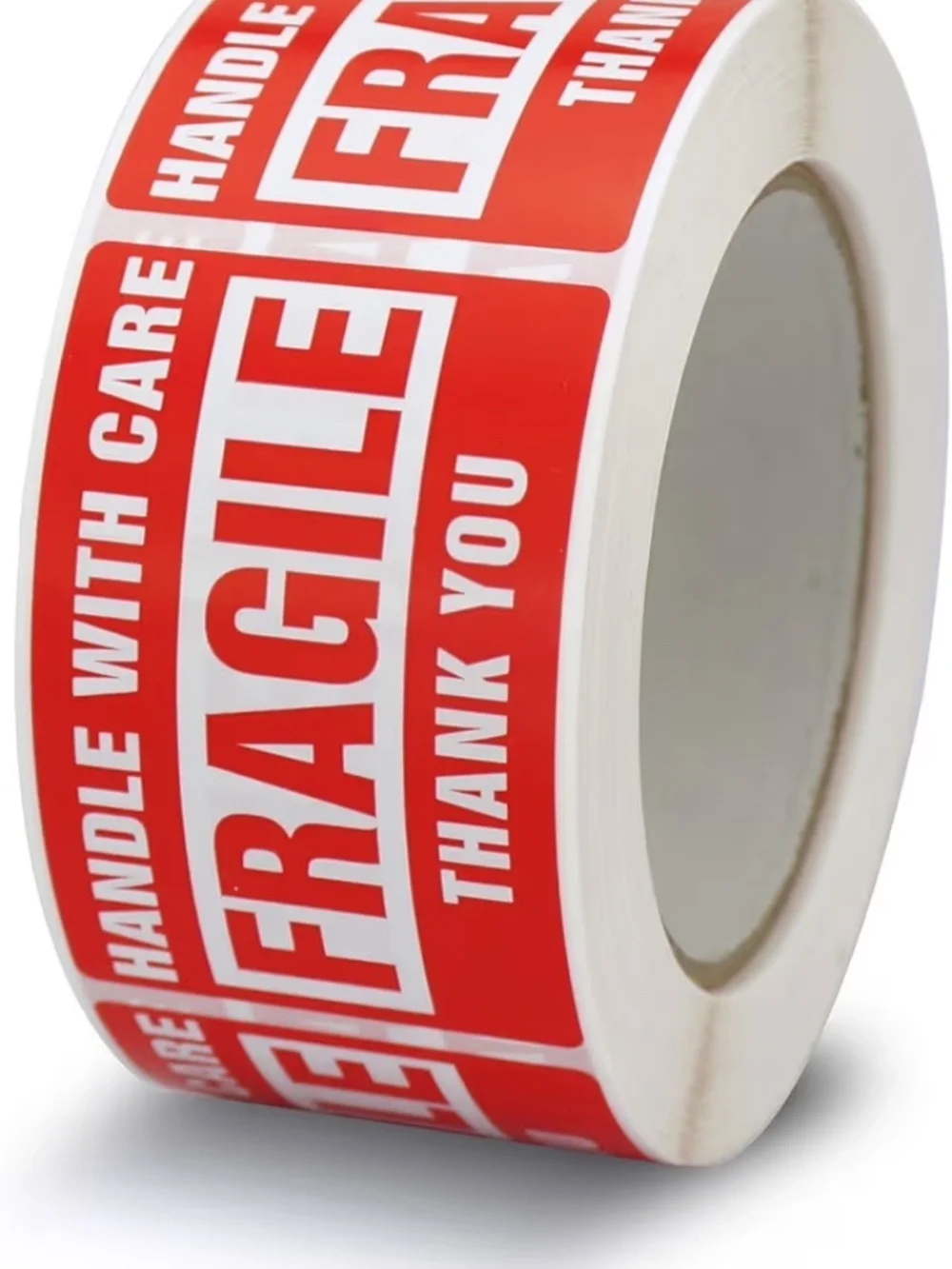 10 Rolls/5000 Labels, Handle with Care Fragile, Red Warning Shipping Label 2”x3”